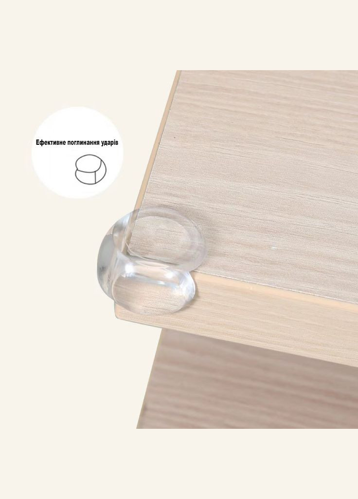 Силиконовые накладки на острые уголки мебели для защиты детей от ударов, прозрачные, круглые, 10шт No Brand (318065797)