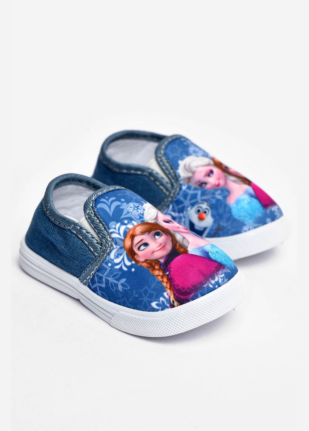 Мокасини дитячі синього кольору без застібки Let's Shop (332005891)