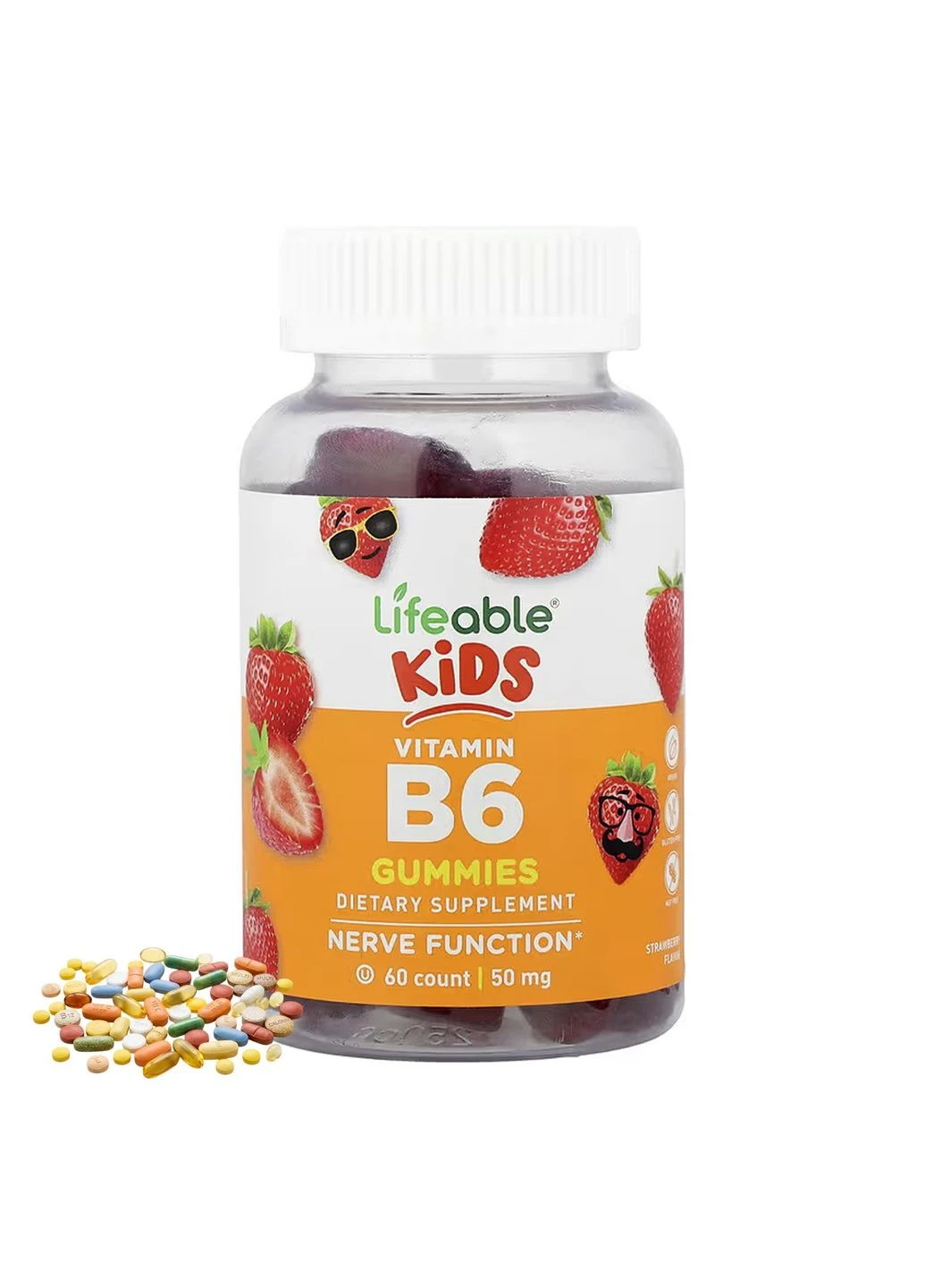 Vitamin B6 Kids - 60 gummies Lifeable (371645598)