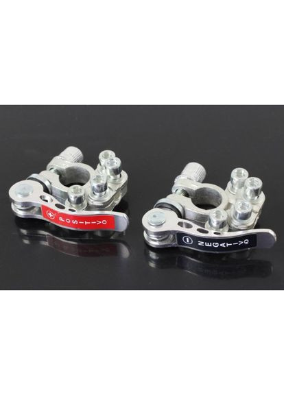 Швидкознімні клеми до акумулятора 2 шт Євростандарт АКБ сплав з олова (М940071) Foxsur (302746894)