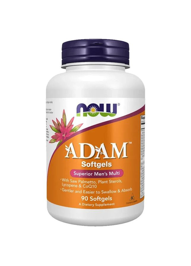 Мультивітаміни для чоловіків комплекс ADAM 90 м'яких капсул Now Foods (361114455)