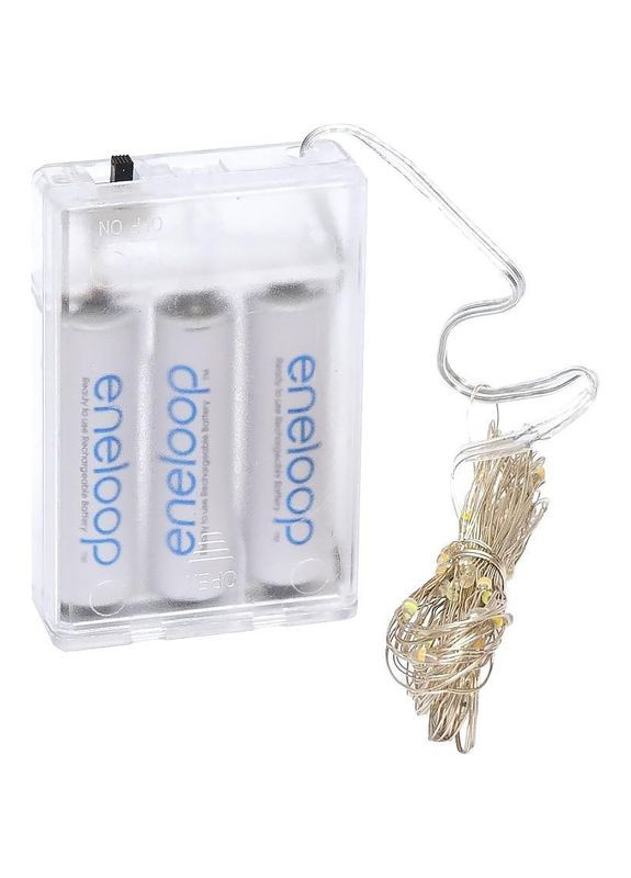 Гірлянда "Ниточка" RJ 04 на 3 х батарейках 100 лампочок 10 метрів, мультиколір Bambi (369474428)