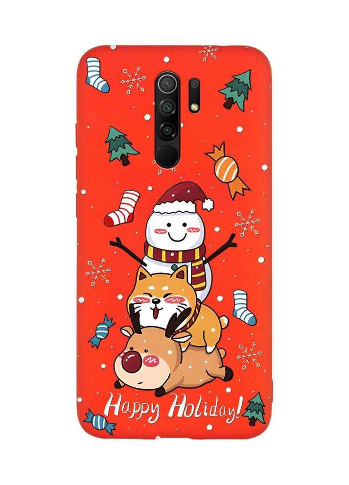 Матовий червоний чохол на Xiaomi Redmi Note 8 Pro Зимові розваги (новорічний принт 153) Creative (362963548)