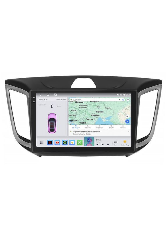 Штатна магнітола для Hyundai Creta I 2016-2020 екран 10" 4/64 QLED CarPlay 4G Wi-Fi GPS 360 Prime 3 шт. Lesko (336204985)