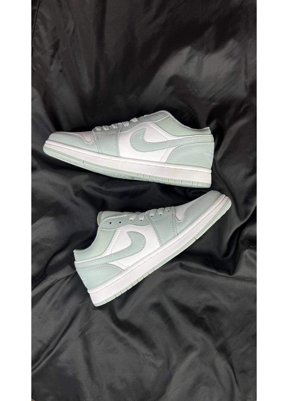 Білі Осінні кросівки чоловічі nike air jordan 1 low light olive найк аір джордан No Brand