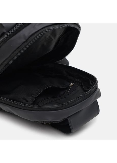 Спортивна сумка слінг через плече чоловіча з текстилю для телефону та документів середня Чорний 38968 Monsen (351489093)