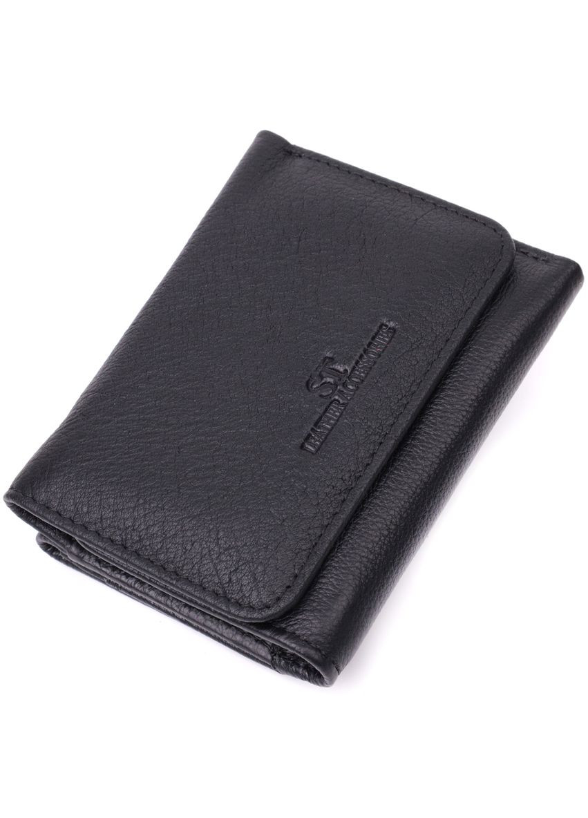Шкіряний жіночий гаманець з монетницею 22506 Чорний st leather (306881526)