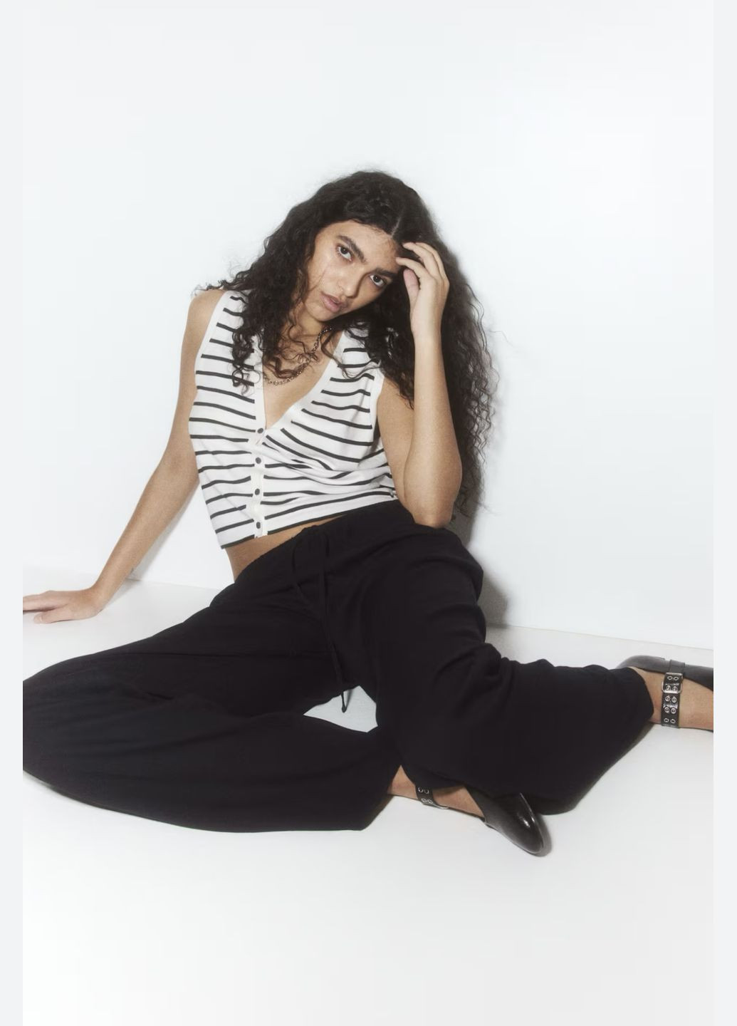 Брюки с приложением льна H&M (329142006)