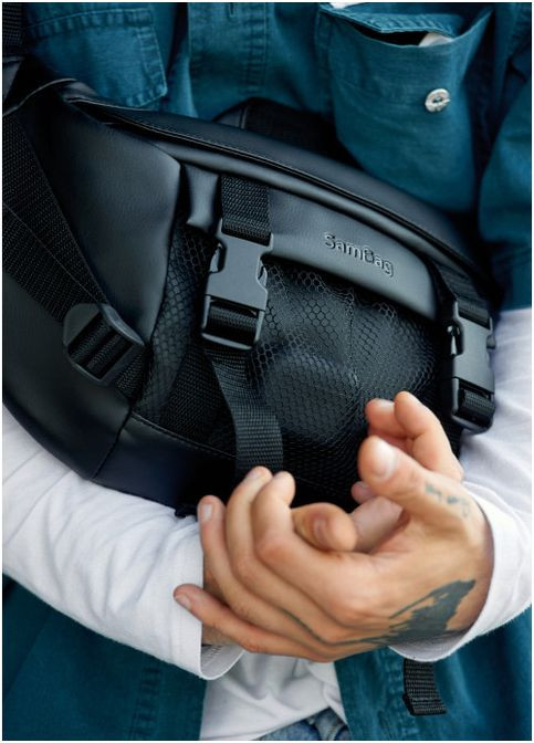 Большая мужская поясная сумка бананка из экокожи Черная (857038721) Sambag (361244619)