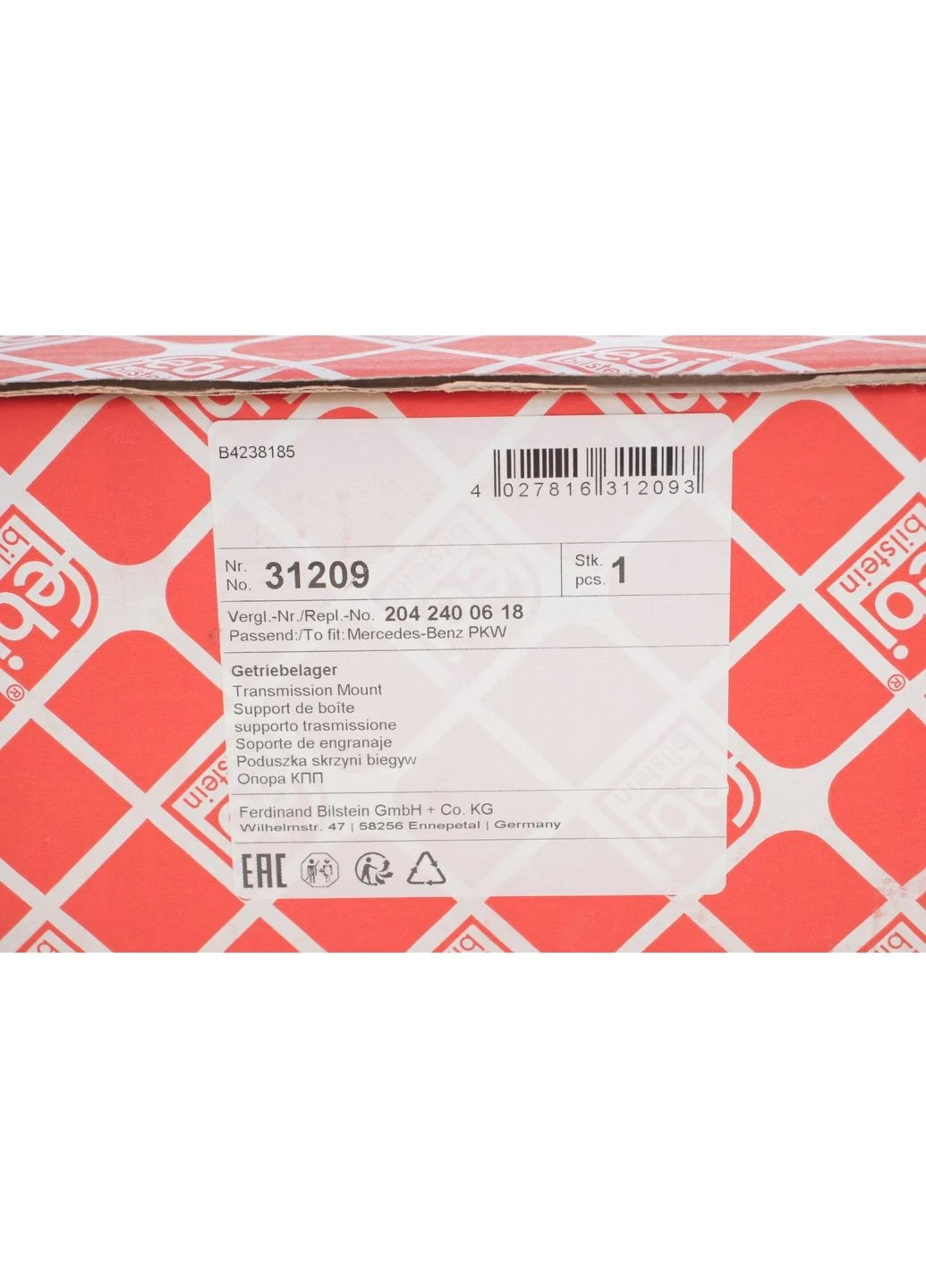 Подушка КПП MB C (204) 2007 - 2015 (вир-во FEBI) 31209 Febi Bilstein (382239075)