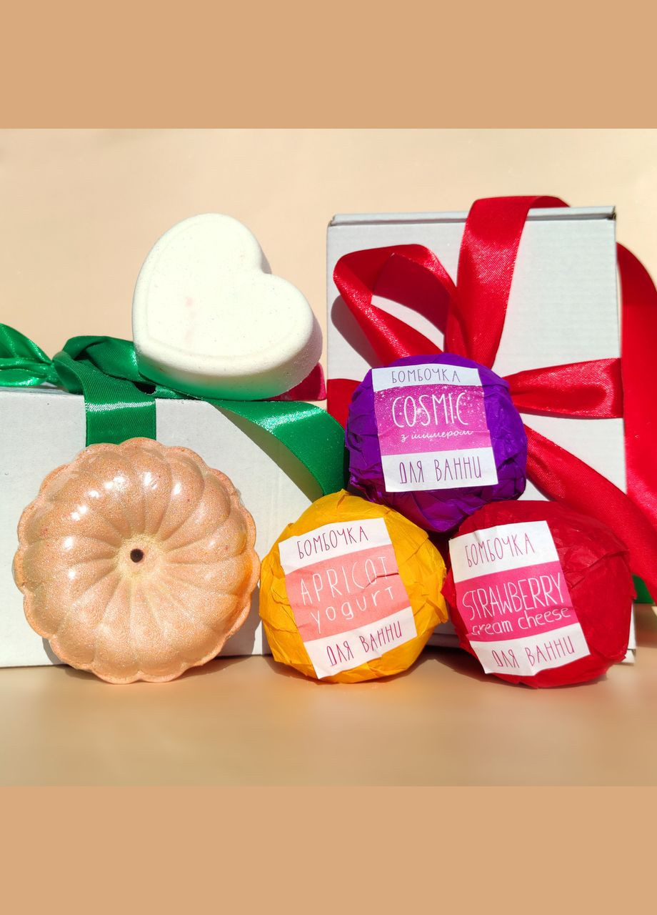 Жіночий подарунковий набір бомбочок "Оксамитовий релакс" на день народження, подарунок для дівчини, дружини, мами No Brand (334338472)