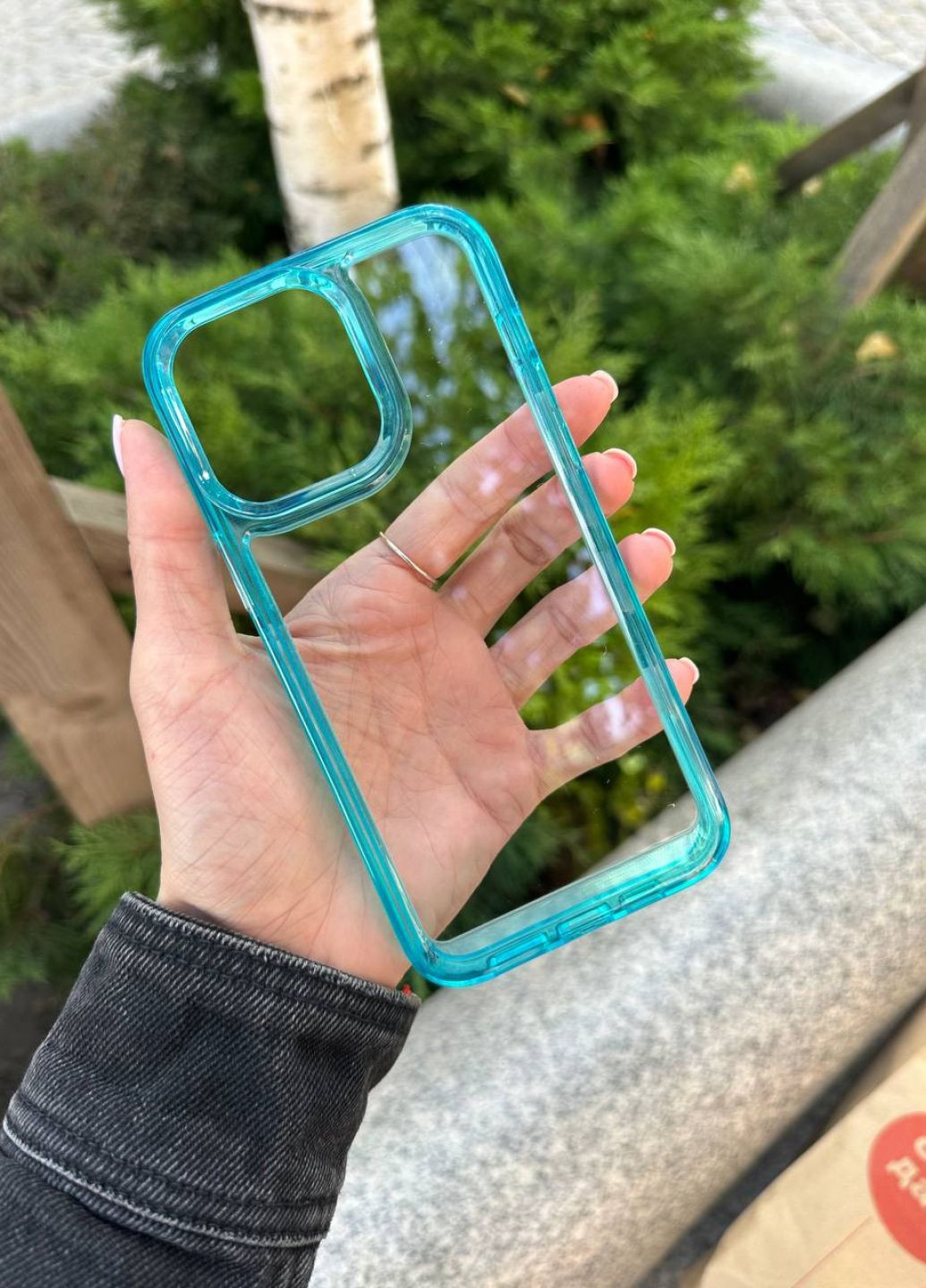 Чохол протиударний прозорий на iPhone 16 Pro Max Beryl / чохол для айфону 16 про макс блакитний No Brand (305844415)