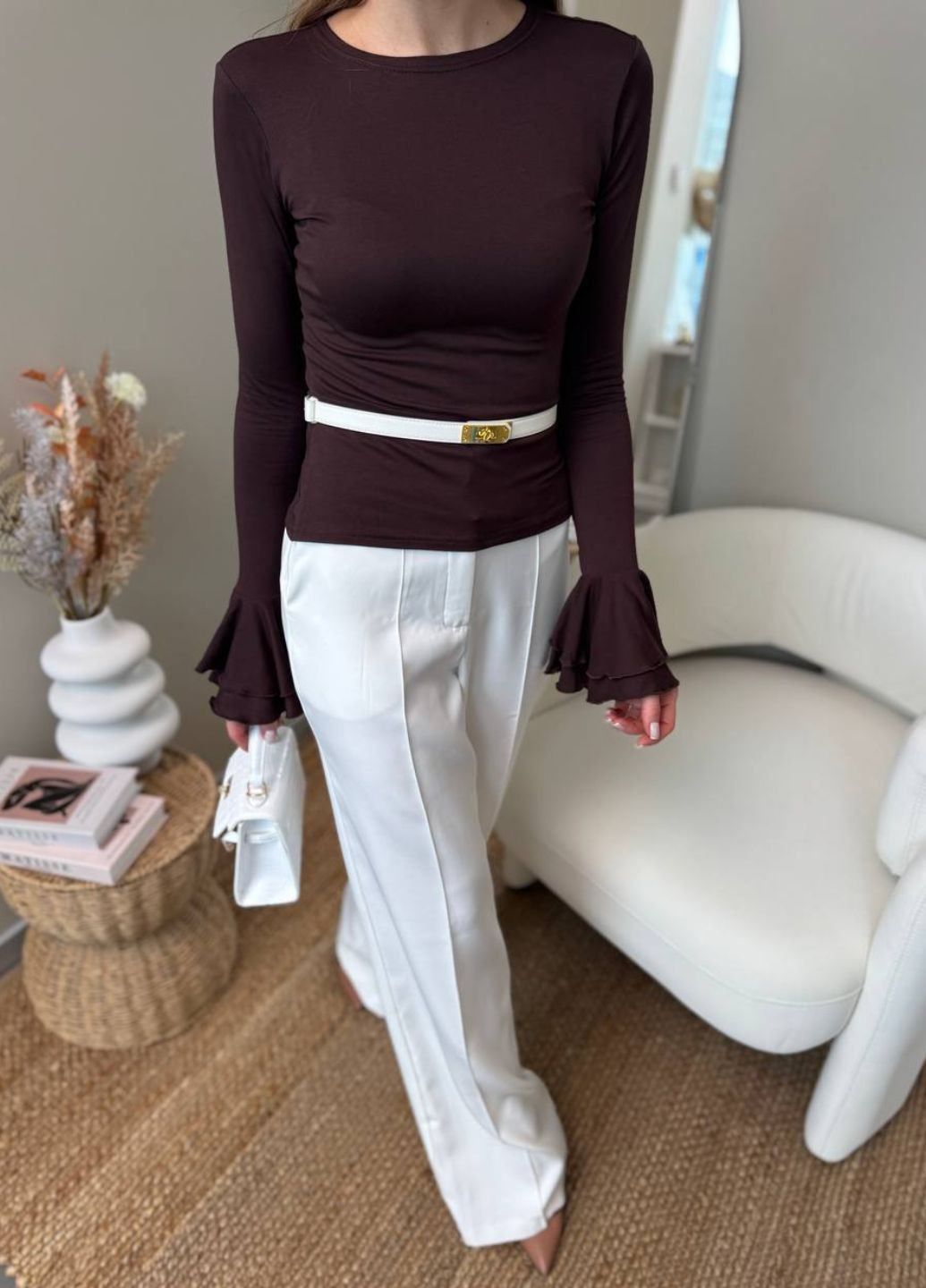 Лонгслів з довгим рукавом з воланами Україна (328392445)