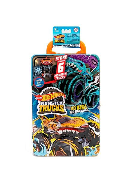 Металлический контейнер для хранения машинок серии "Monster Trucks" Hot Wheels Mattel (303395915)