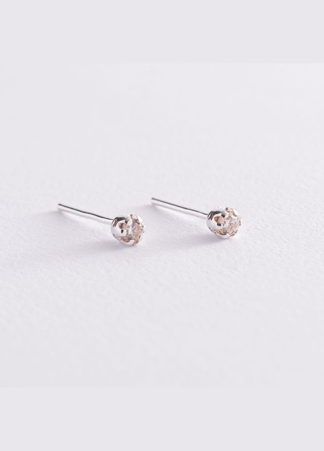 Срібні сережки - пусети з фіанітами 121894 Oniks (264025386)