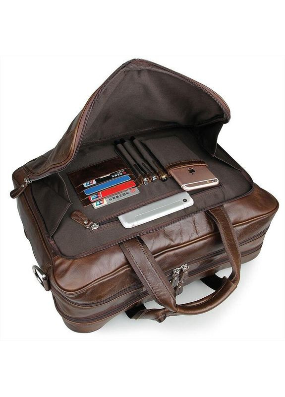 Сумка мужская для ноутбука 17 дюймов 43*30.5*15 см коричневая 14371 Vintage (362418545)