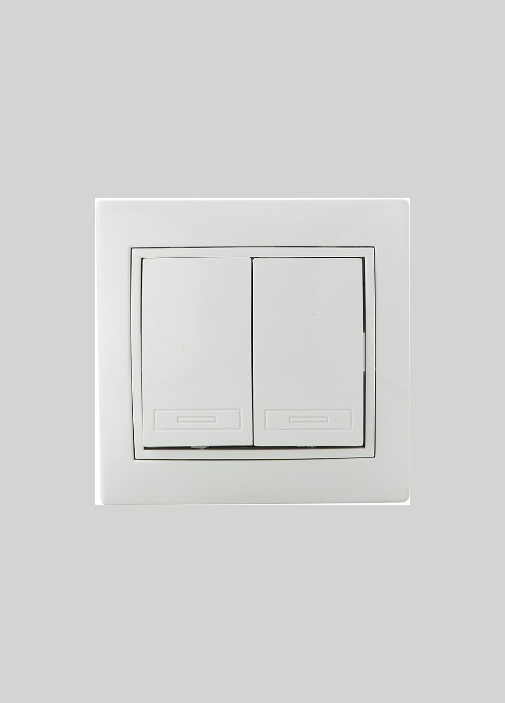 Выключатель 2-клавишный [BBсб10-2-0-Fl-W] FL АСКО (344546884)