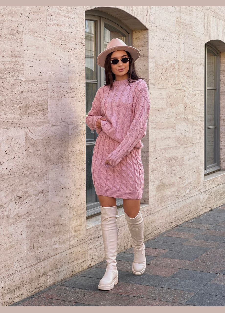 Жіночий в'язаний костюм зі спідницею Fashion (315875579)