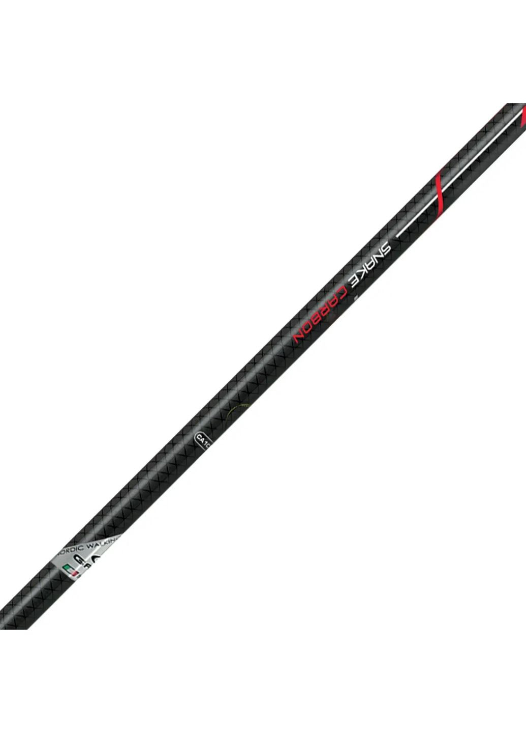 Палки для скандинавськой ходьбы FX75 Snake Carbon 110 Dual Spike Чорний-Червоний Gabel (278273215)