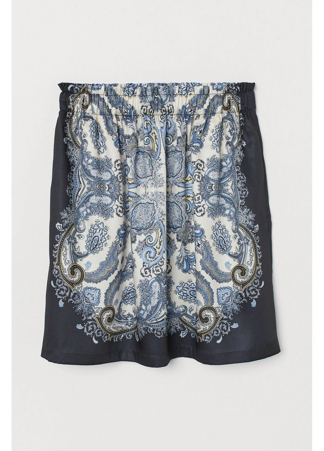 Темно-синяя "турецкие огурцы" юбка H&M