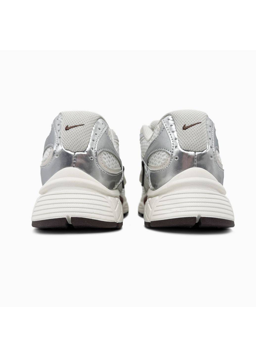 Кроссовки женские и мужские Nike V5 RNR White Silver Brown | Найк В5 РНР белые No Brand белые демисезоны (372795562)