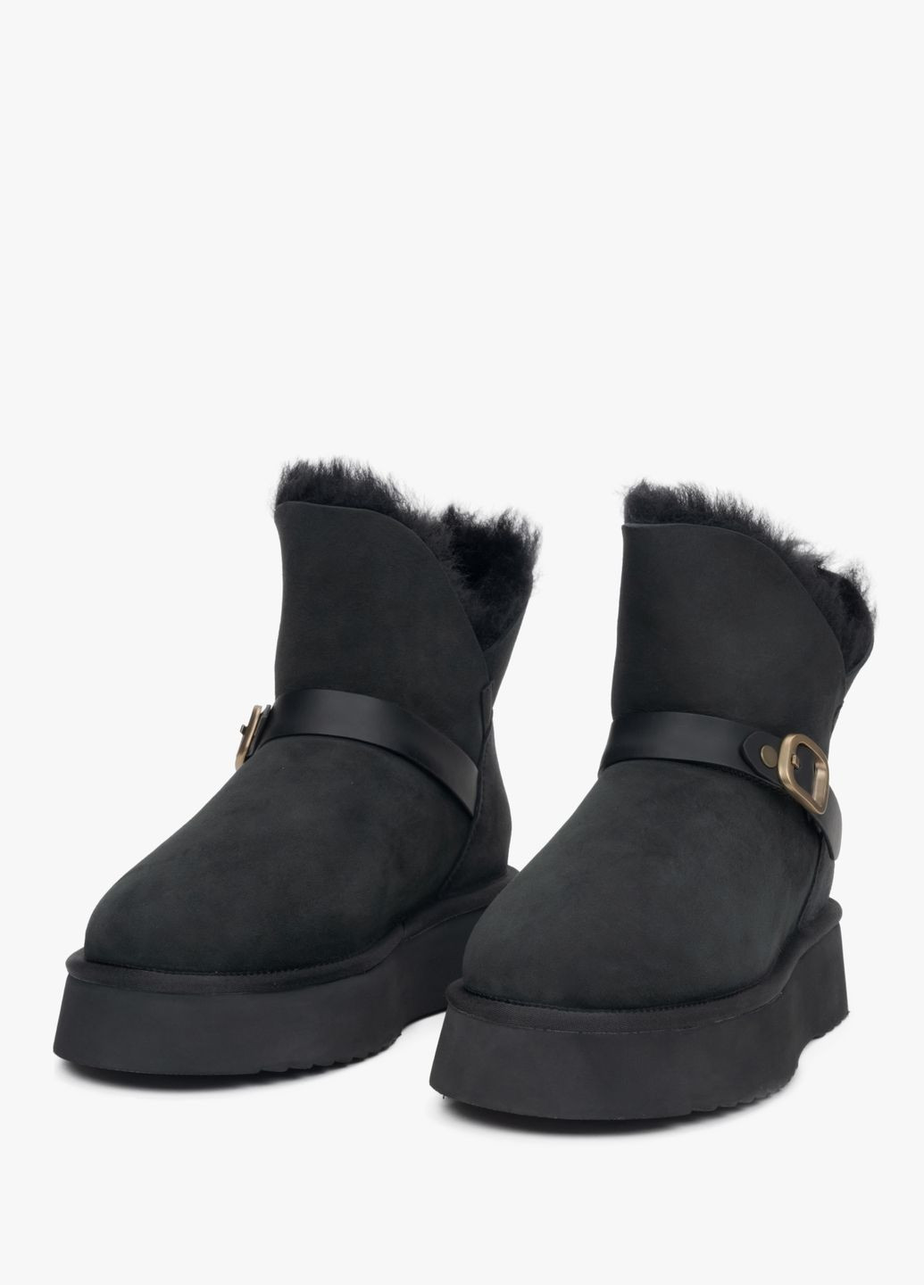 Угги, цвет черный Estro (324064239)