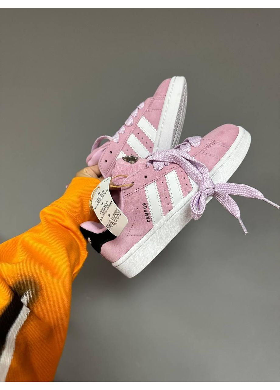 Рожеві Осінні кросівки чоловічі adidas campus pink white адідас кампус No Brand