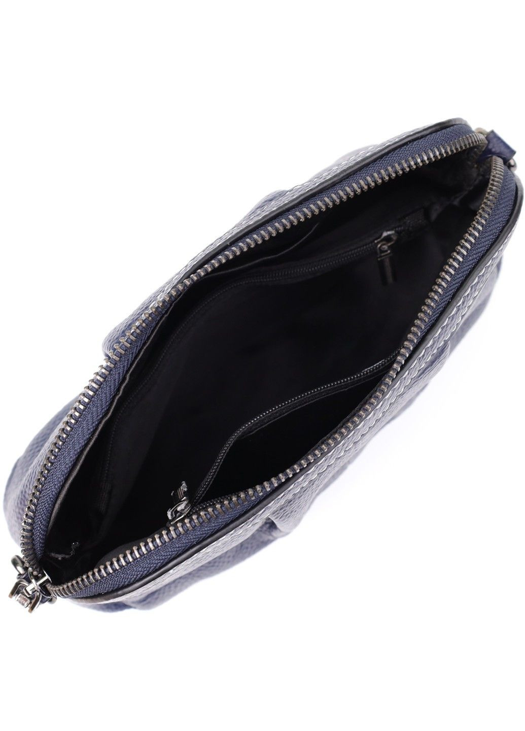 Жіноча шкіряна сумка з ефектним драпіруванням 22897 Синій Vintage (357495024)