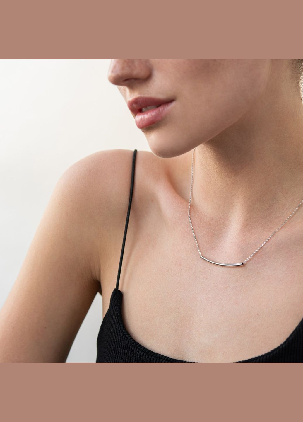 Серебряное колье без камней 18790 55 Oniks (264024994)