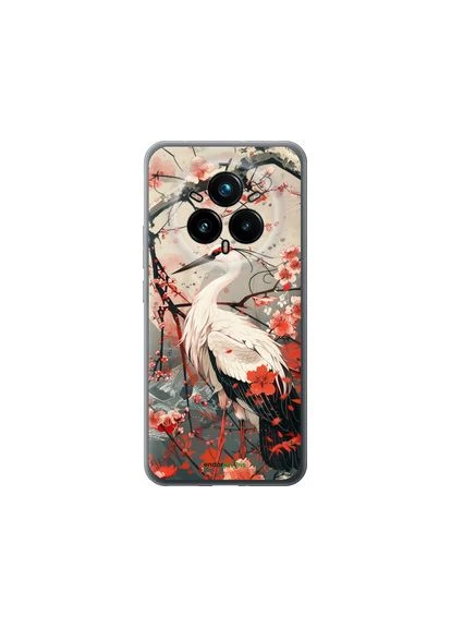 Чехол на Realme 14 PRO + Аист в цвету сакуры "6109u-3968-2448" Endorphone (376491332)