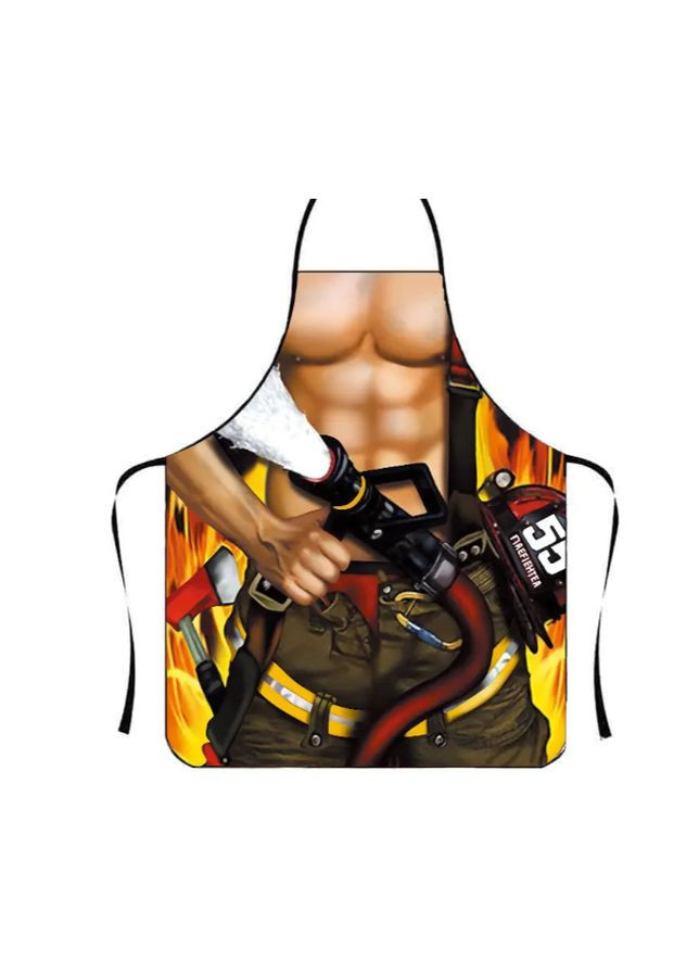 з приколом Пожежник 73 на 57 см різнобарвний Jannet Фартух (317638488)