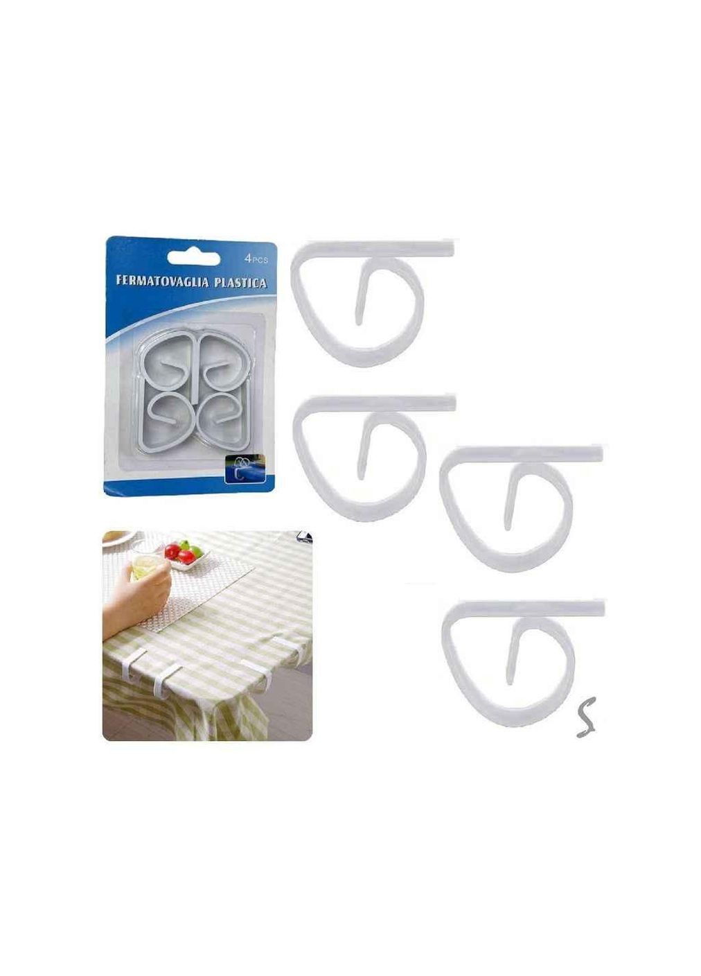 Держатель скатерти 4шт/уп 8*7*1.5см R92862 ТМ Stenson (362268936)