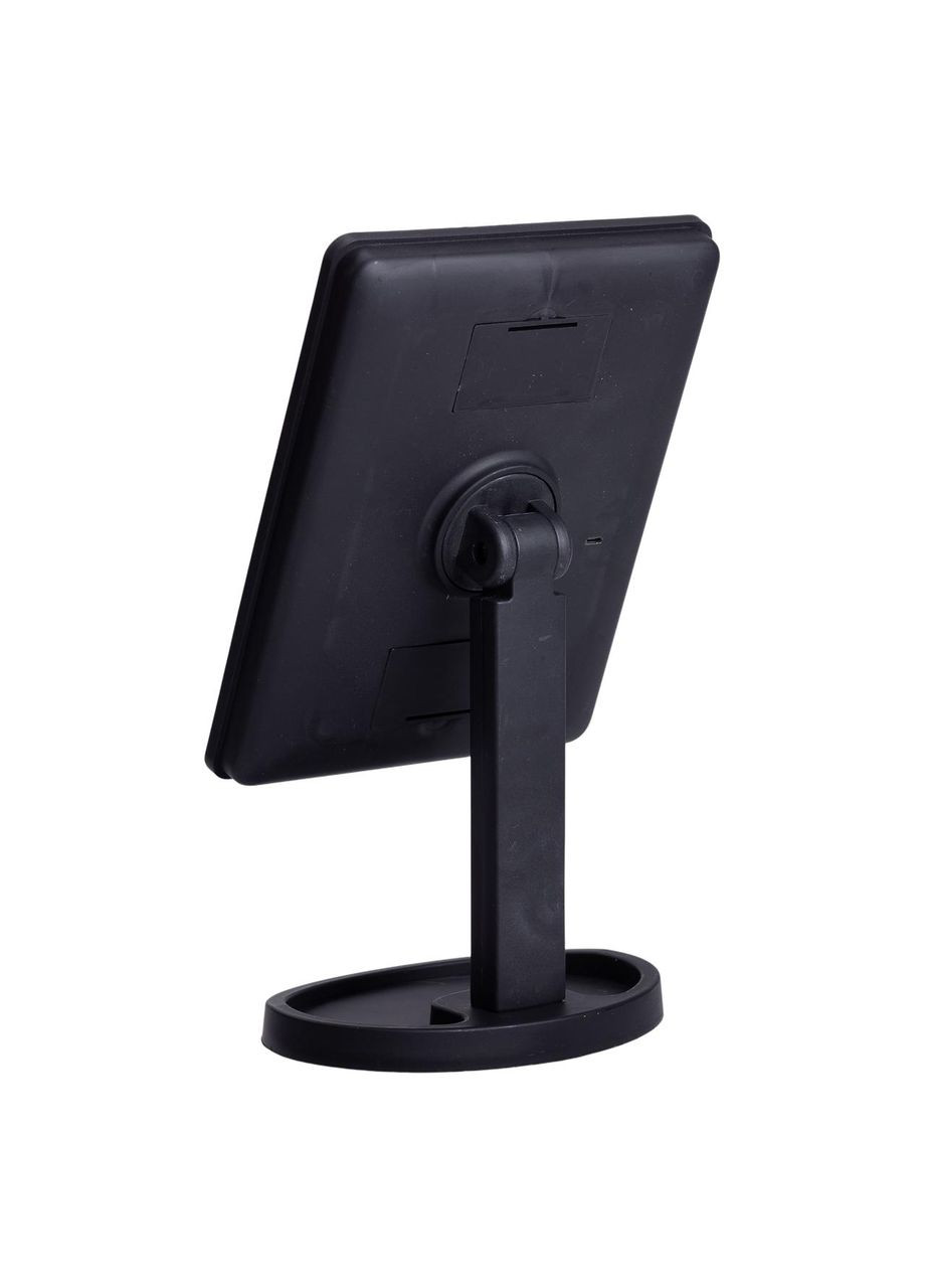 Настільне дзеркало з підсвічуванням 22 LED чорне прямокутне для макіяжу на ніжці USB для жінок і візажистів ProDobro (364192562)