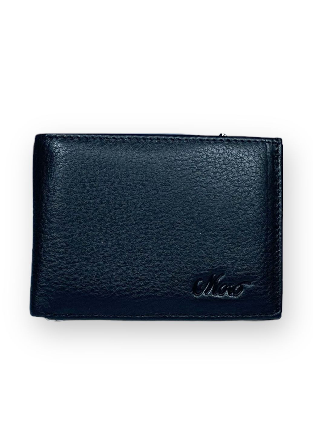 Чоловічий гаманець із затискачем натуральна шкіра 1 відділення для купюр розмір: 11*8*2 см чорний Moro (266912017)