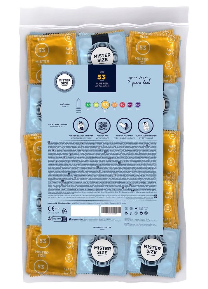 Презервативы ультратонкие 53 мм (цена за 1 шт.) Mister Size (330767819)