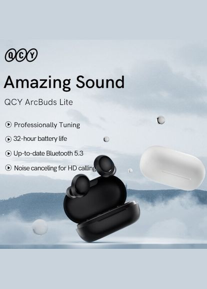 Наушники Arc Buds Lite T27 Белые QCY (280877284)