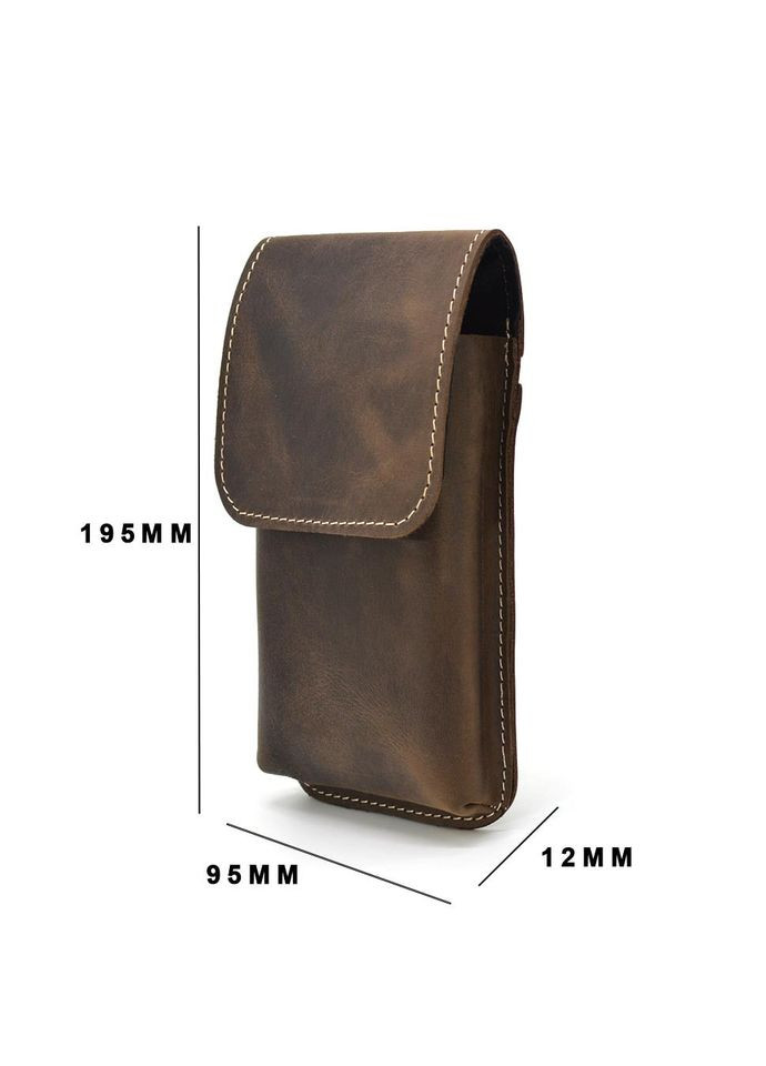 Кожаная сумка чехол на пояс или через плечо коричневая RCw2093-3md TARWA (300171329)