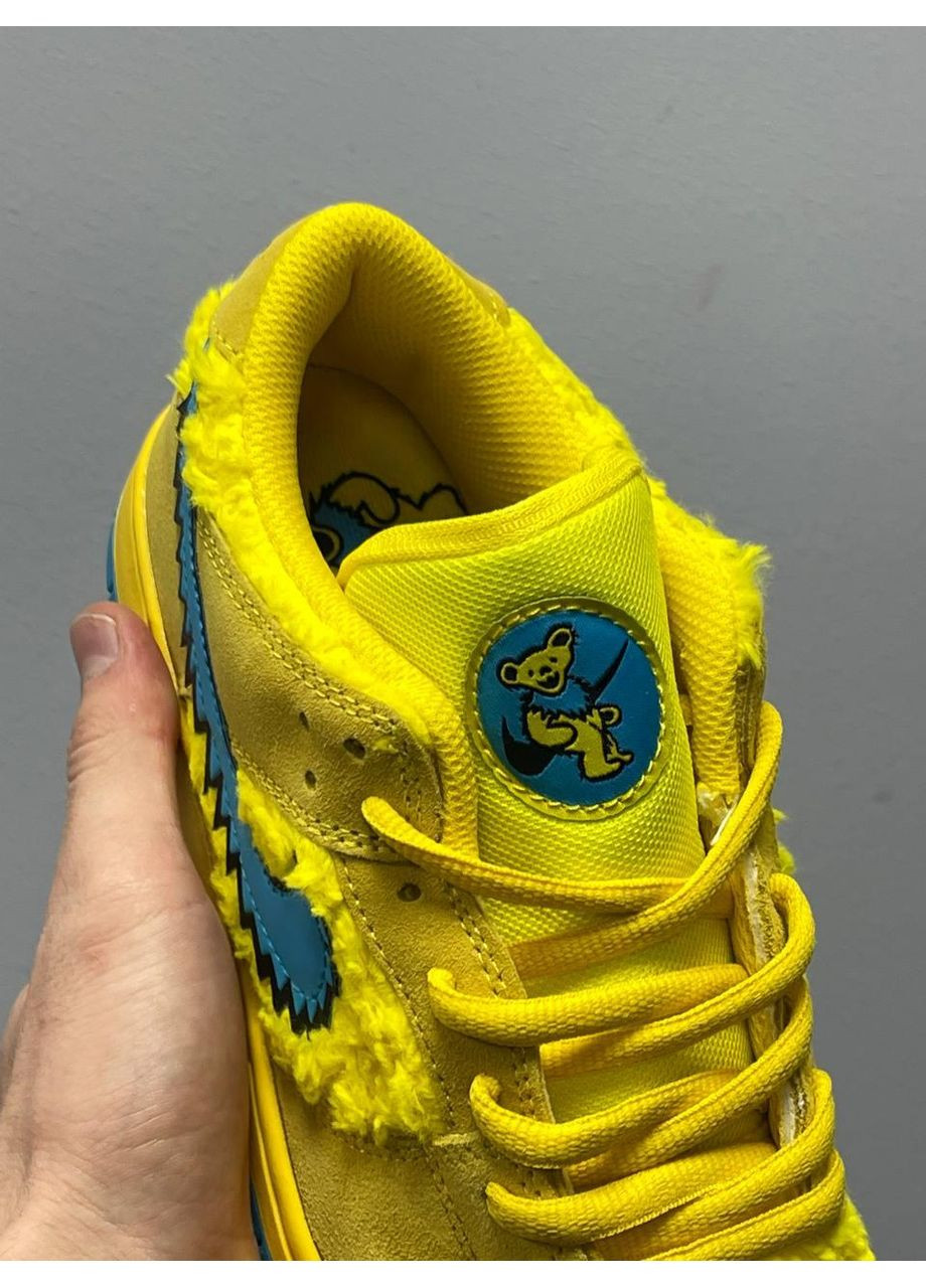 Голубые демисезонные кроссовки мужские nike sb dunk x grateful dead bears найк сб данк No Brand