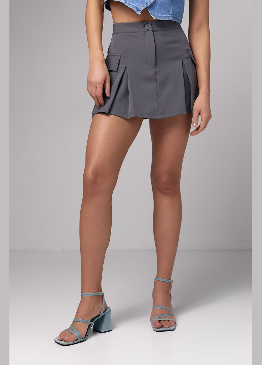 Мини юбка-шорты с накладными карманами Lurex (284116500)