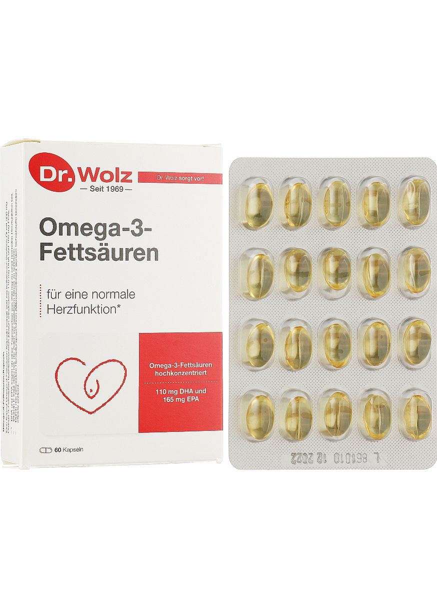Омега-3 жирные кислоты 300 мг Omega-3 60шт (964482-31161806) Dr.Wolz (368884191)