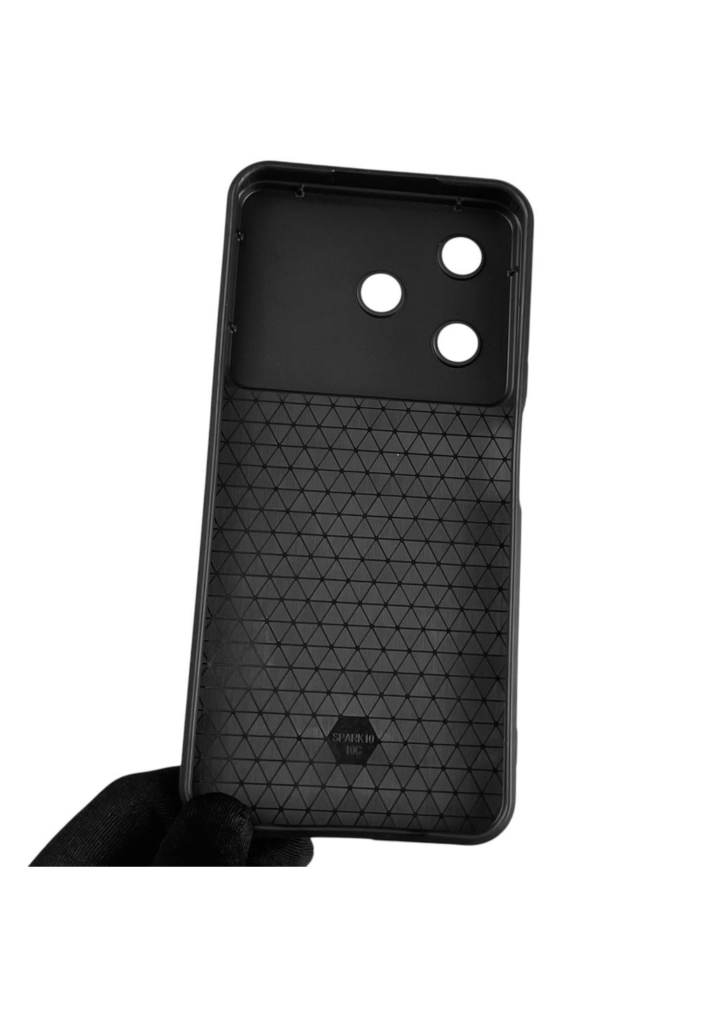 Чехол для Spark 10 (KI5q) бронированный с кольцом-держаталем со шторкой на техно спарк 10 черный rg1 Tecno (366231160)