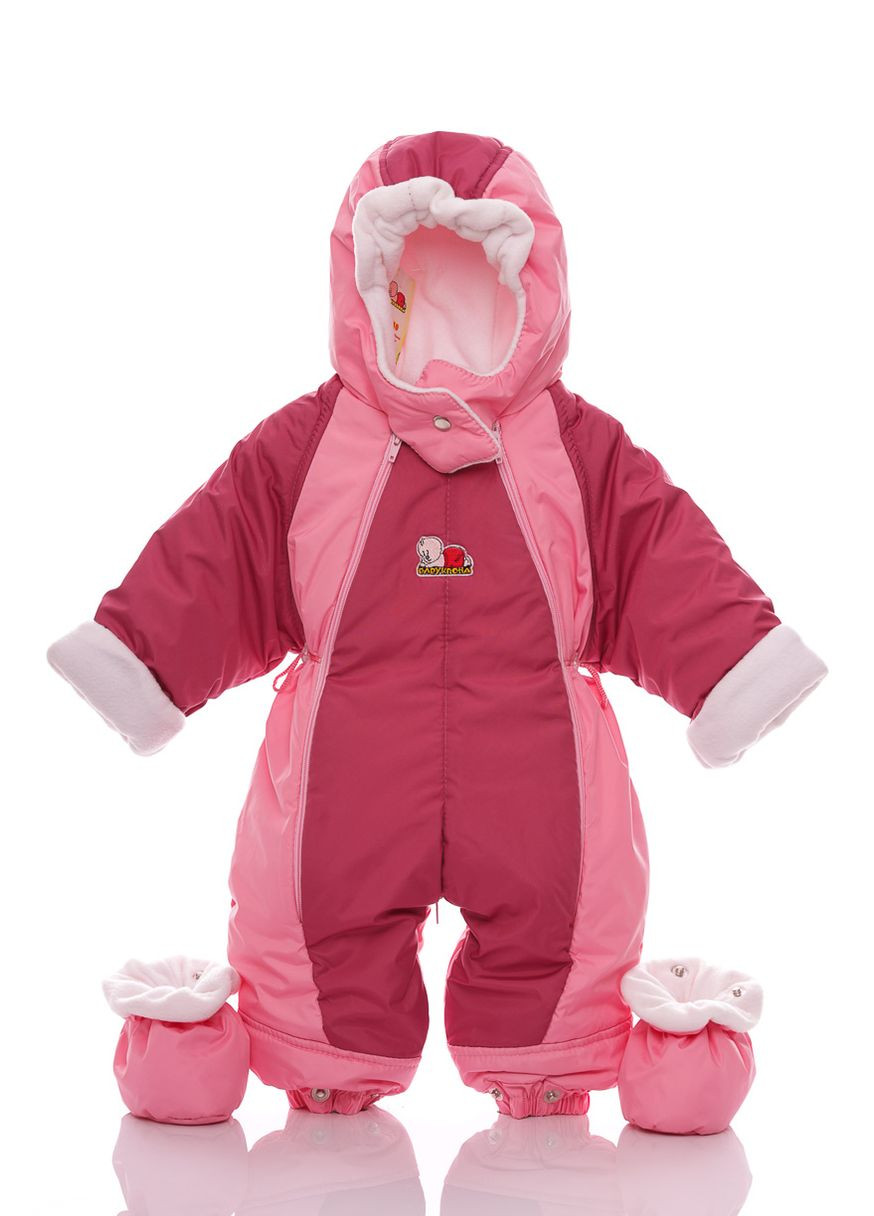 Комбинезон для девочки Трансформер на флисе сливовый с темно-розовым 86 см (28661) BABYKROHA (297198200)