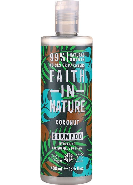 Натуральный шампунь с кокосом Coconut Hydrating Shampoo Dry Hair & Scalp 400ml (865440-28038133) Faith In Nature (368740629)