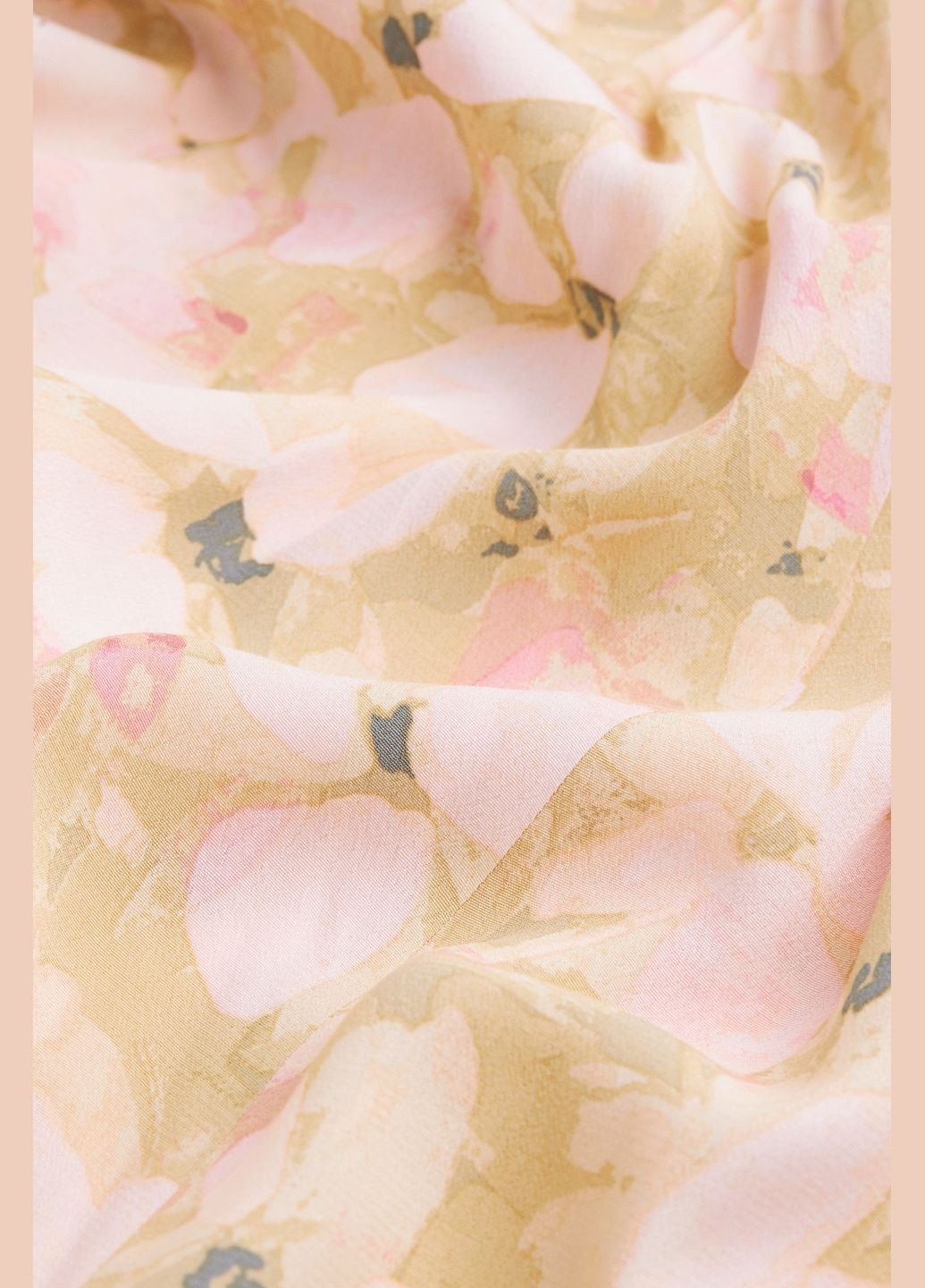 Бежевое повседневный платье H&M с цветочным принтом