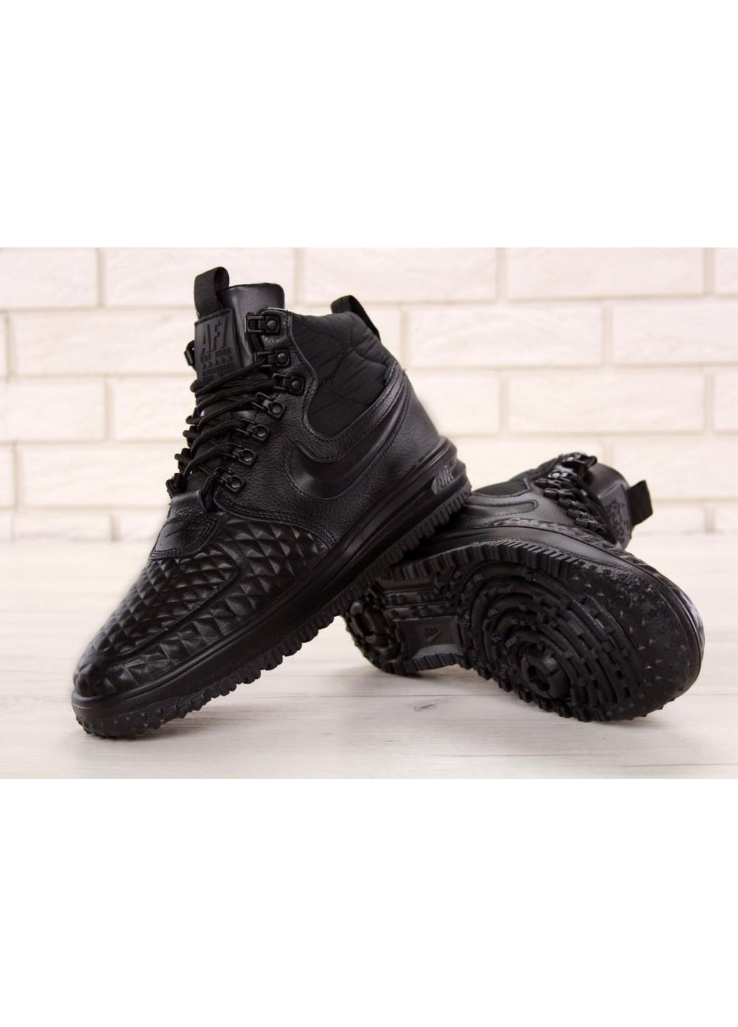 Черные демисезонные кроссовки мужские nike lunar force 17 duckboot black 5 найк дакбут No Brand