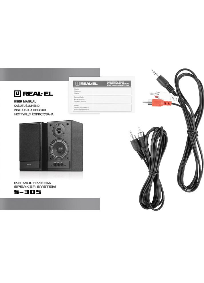 Колонки S-305 Чорний (EL121200012) Real-El (324212573)