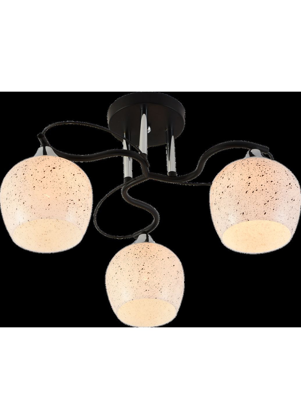 Декоративна люстра IS XA1311B/3 Чорний+Хром з 3 плафонами Valeso (372505319)