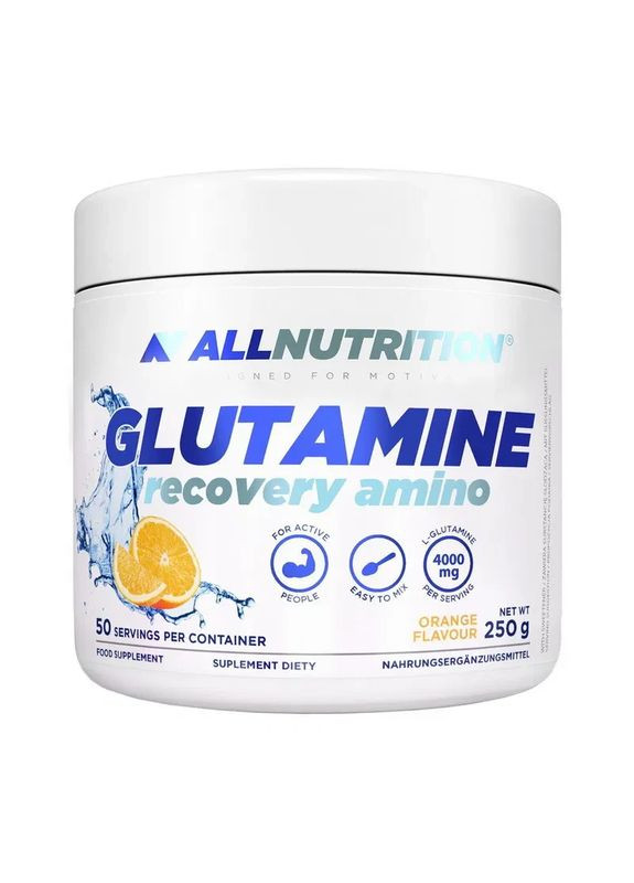 Глютамін Glutamine All Nutrition, апельсин, 250 г Allnutrition (361117895)