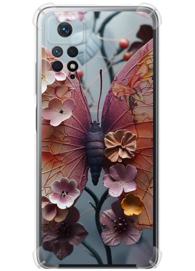 Силикон с усиленными углами чехол 'Fairy Butterfly' для Endorphone Xiaomi Redmi Note 11 Pro (285704665)
