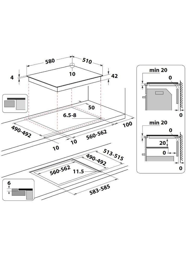 Варочная поверхность RI 161 C Indesit (322909893)